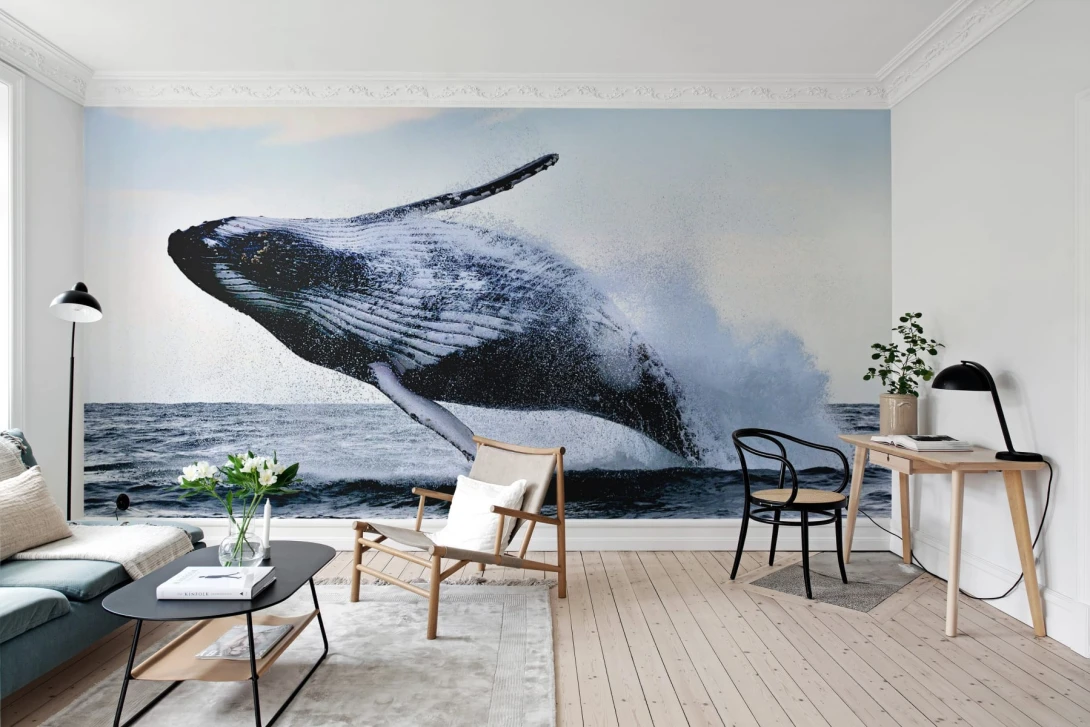 Rebel Walls R19008 Pops Whale Song - mural w wieloryba
