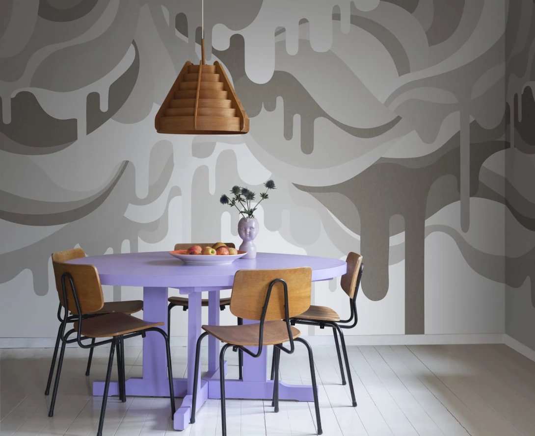 Rebel Walls R18650 Pops Dripping Ice Cream Sand - mural dla dzieci w topniejące lody