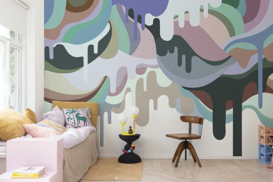 Rebel Walls R18649 Pops Dripping Ice Cream Retro - mural dla dzieci w topniejące lody