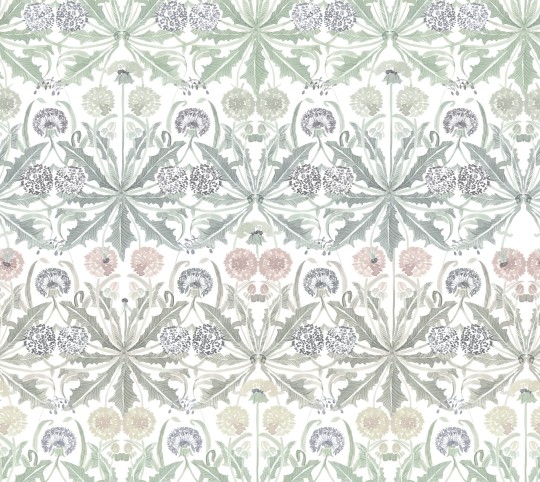 Rebel Walls R18580 Pops Dear Little Dandelion Pastel - tapeta w kalejdoskopowy wzór z kwiatów