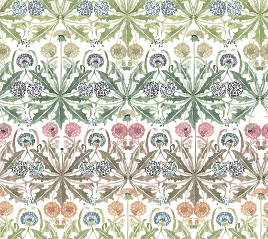 Rebel Walls R18579 Pops Dear Little Dandelion Rainbow - tapeta w kalejdoskopowy wzór z kwiatów