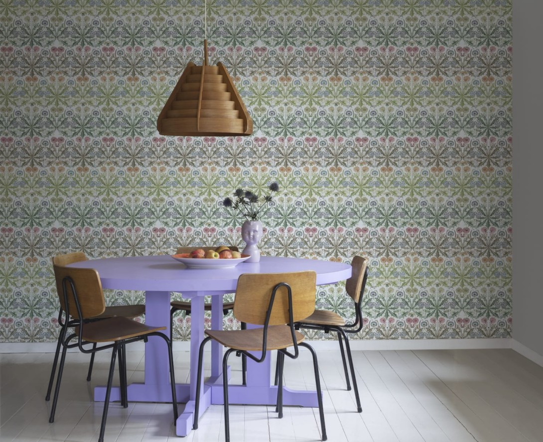 Rebel Walls R18579 Pops Dear Little Dandelion Rainbow - tapeta w kalejdoskopowy wzór z kwiatów