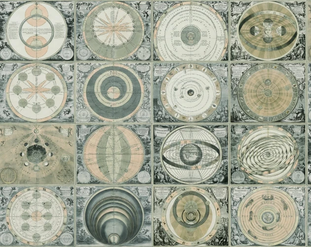 Rebel Walls R18578 Pops Tiny Solar System Triangulum - tapeta w rysunki układu słonecznego