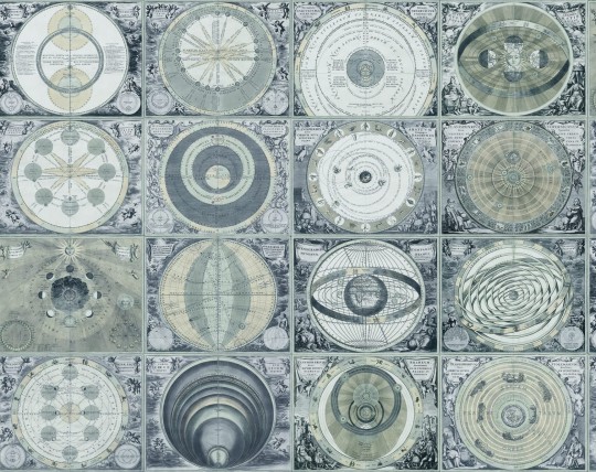 Rebel Walls R18577 Pops Tiny Solar System Milky Way - tapeta w rysunki układu słonecznego