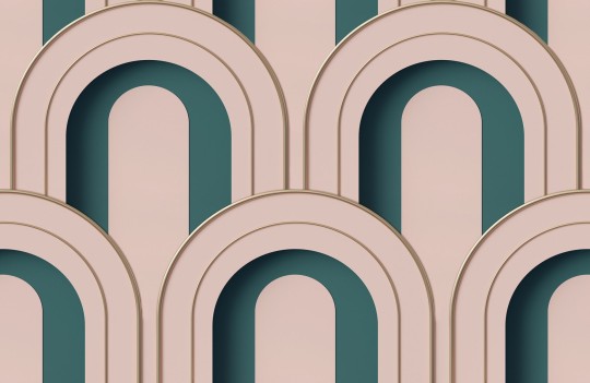 Rebel Walls R18566 Pops Arch Deco Bijou Rebel Pink - tapeta w łuki