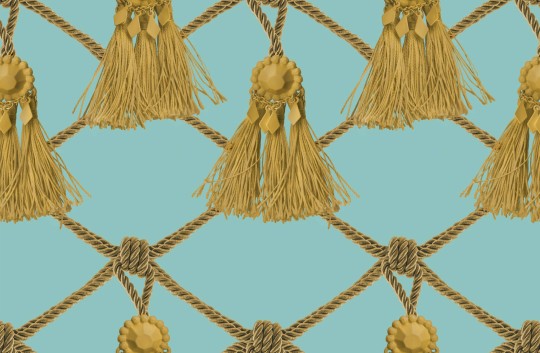 Rebel Walls R18561 Pops Tassels Soft Turquoise - tapeta we frędzle