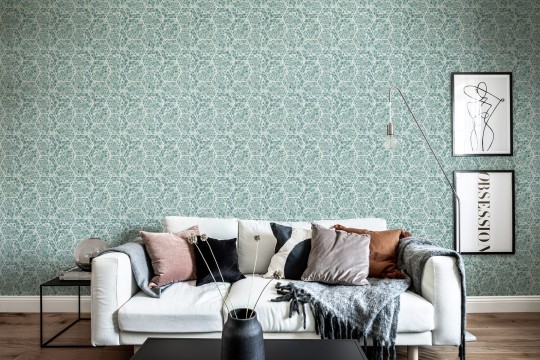Rebel Walls R18559 Pops Marbled Hexagon Tiles Green - tapeta imitujące marmurowe płytki
