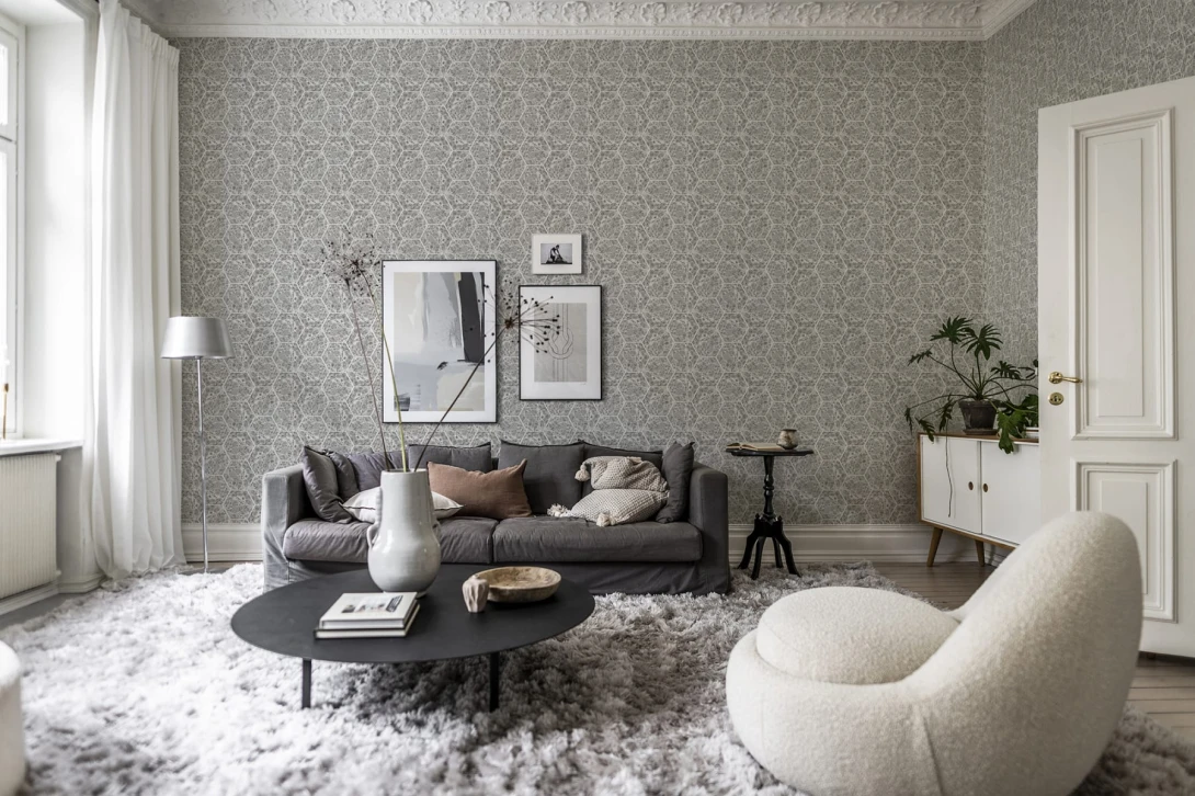 Rebel Walls R18558 Pops Marbled Hexagon Tiles Grey - tapeta imitujące marmurowe płytki