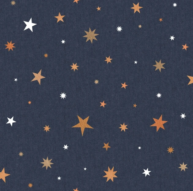 Rebel Walls R18545 Pops Stardust Night - tapeta dla dzieci w gwiazdy