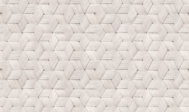 Rebel Walls R18538 Pops Small Birch Bark Braids Snow White - tapeta imitująca plecione drewno