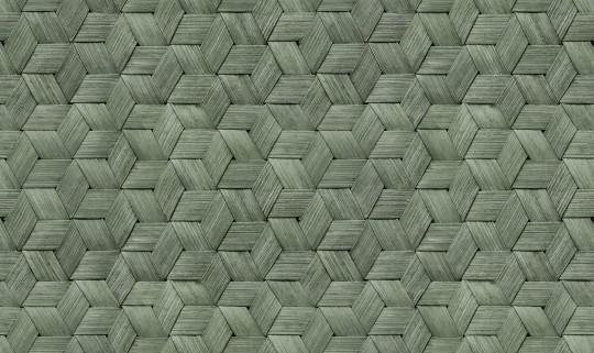 Rebel Walls R18537 Pops Small Birch Bark Braids Forest Green - tapeta imitująca plecione drewno