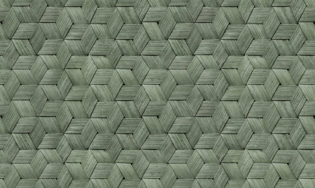 Rebel Walls R18537 Pops Small Birch Bark Braids Forest Green - tapeta imitująca plecione drewno