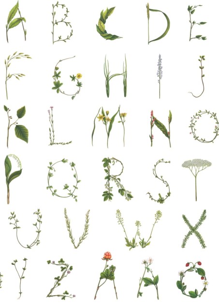 Rebel Walls R18535 Pops Floral Alphabet Mini Swedish - tapeta dla dzieci w roślinny alfabet