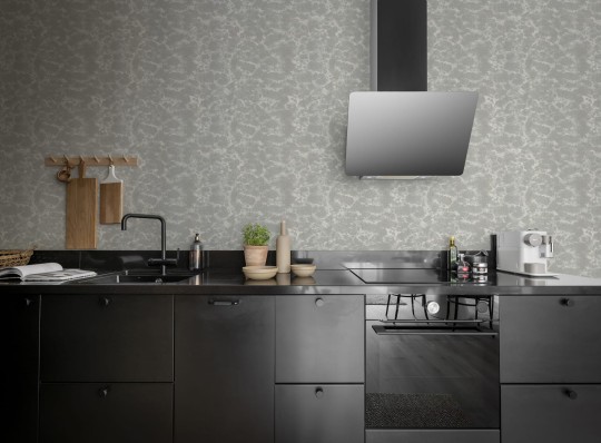 Rebel Walls R18524 Pops Flow Mini Shallow Grey - ręcznie malowana tapeta imitująca marmur