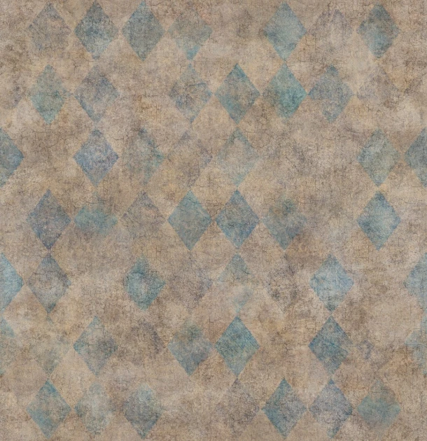 Rebel Walls R18518 Pops Small Patinated Diamonds Turquoise - tapeta w geometryczny wzór