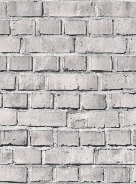Rebel Walls R18515 Pops Bricks Ash - tapeta imitująca ceglaną ścianę