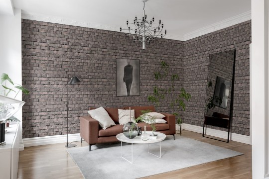 Rebel Walls R18514 Pops Bricks Clay - tapeta imitująca ceglaną ścianę