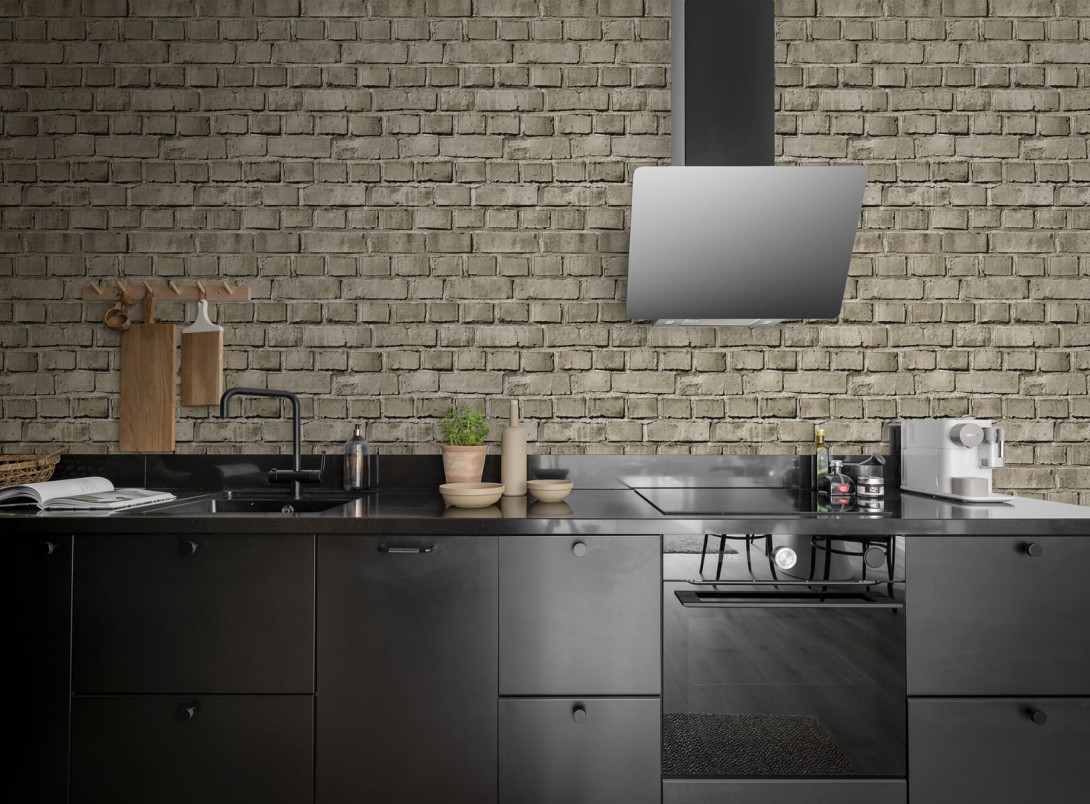 Rebel Walls R18512 Pops Bricks Sand - tapeta imitująca ceglaną ścianę
