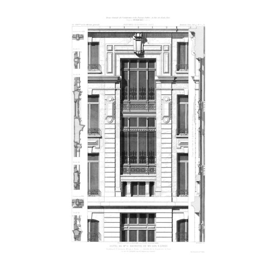 Rebel Walls R12752 Frontage Hotel Hachette - mural w paryską kamienicę