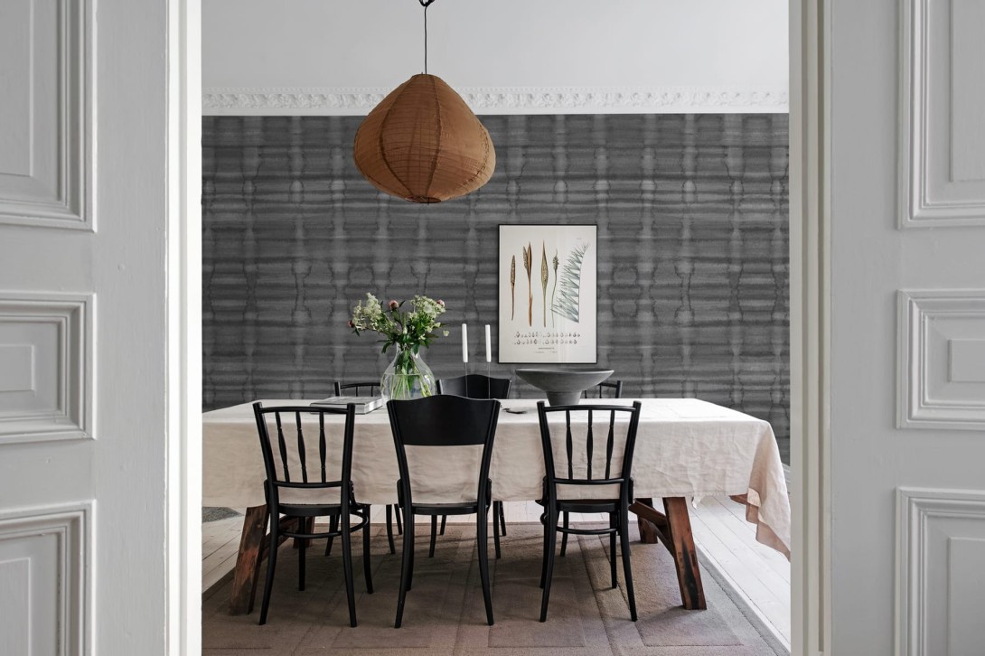 Rebel Walls R11032 Panorama Watery Wall Grey - mural w abstrakcyjny wzór