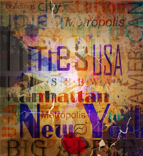 Rebel Walls R10521 Panorama Big Apple  - mural w napisy