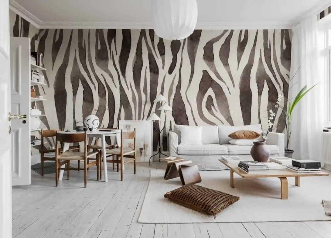 Rebel Walls R19447 Shutterstock Zebra Stripes Brown - mural w print zebry