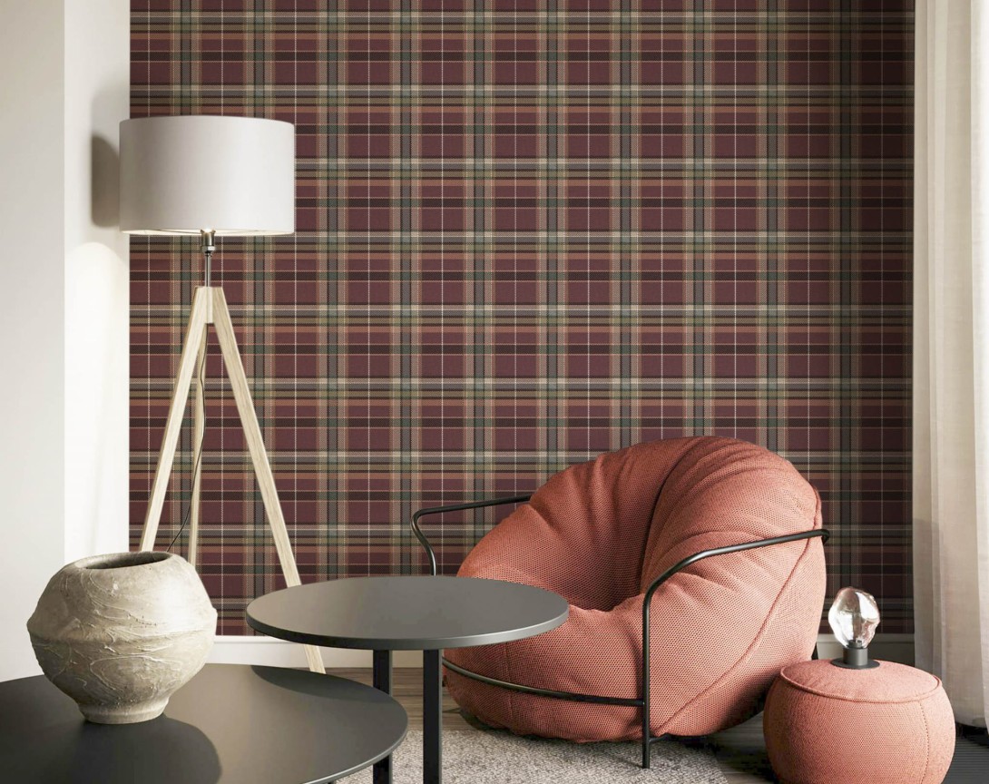 Cristiana Masi 15575 Botany House Tartan - tapeta w szkocką kratkę