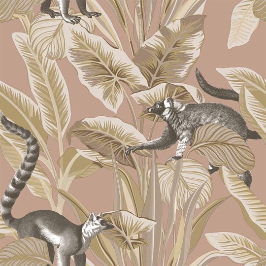 Cristiana Masi 15534 Botany House Lemuri - tapeta w lemury i rośliny