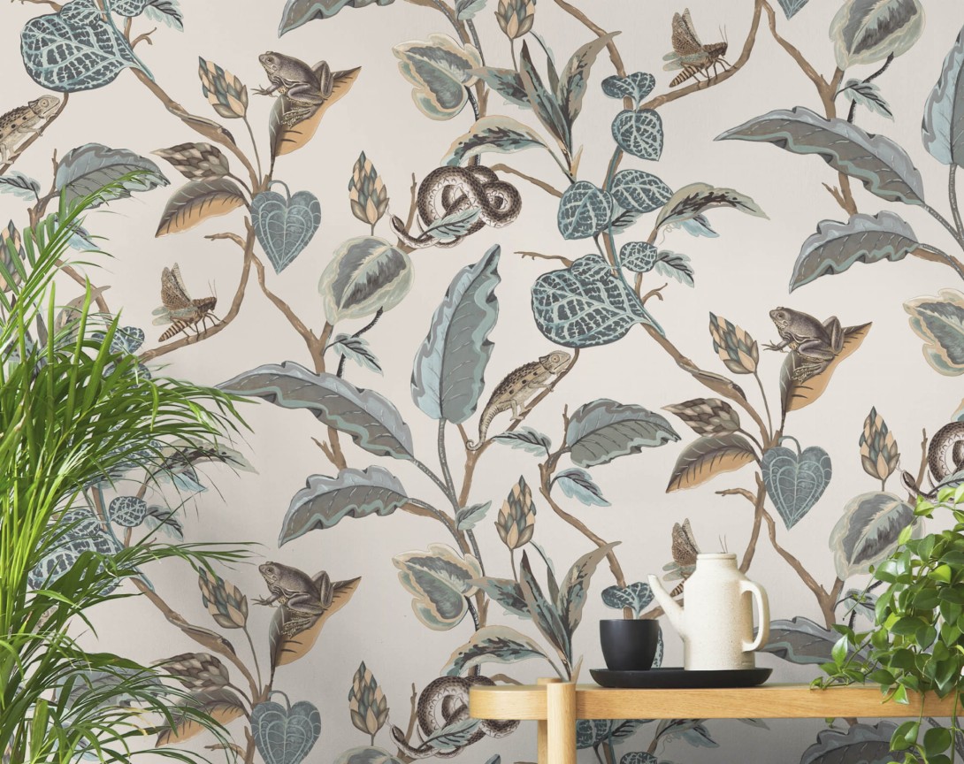 Cristiana Masi 15506 Botany House Botanica - tapeta w roślinny motyw i zwierzęta