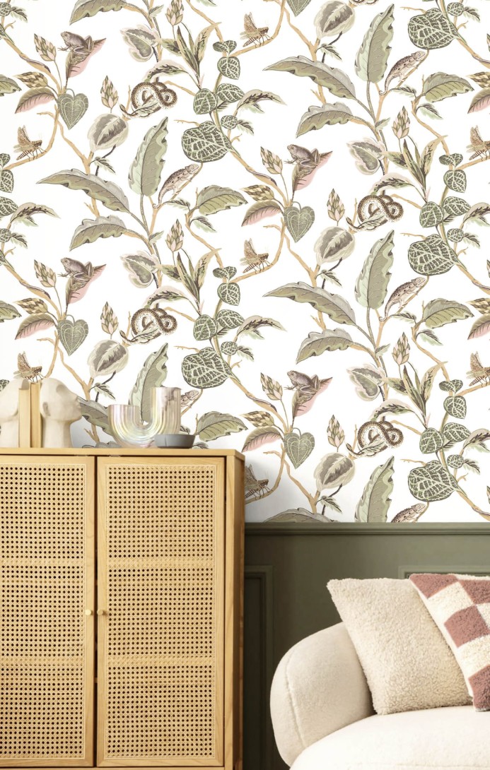 Cristiana Masi 15506 Botany House Botanica - tapeta w roślinny motyw i zwierzęta