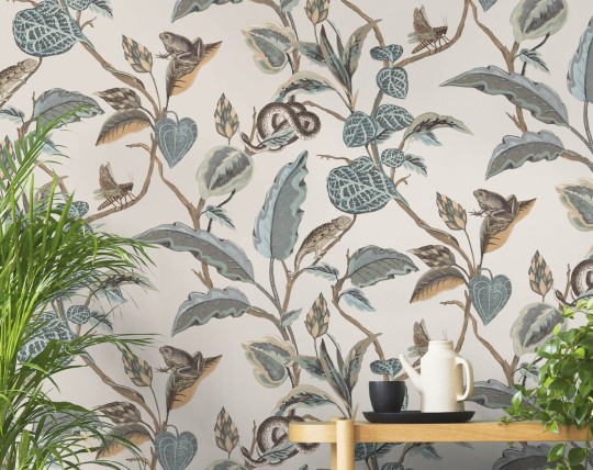 Cristiana Masi 15507 Botany House Botanica - tapeta w roślinny motyw i zwierzęta