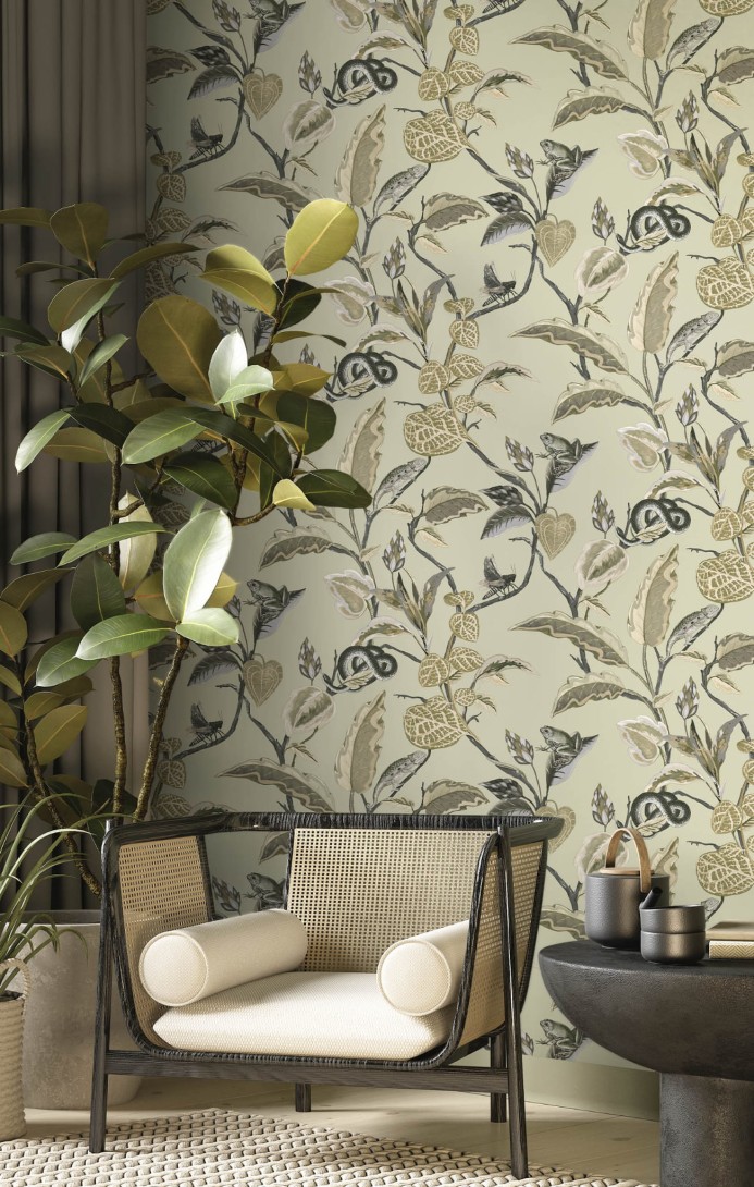 Cristiana Masi 15507 Botany House Botanica - tapeta w roślinny motyw i zwierzęta