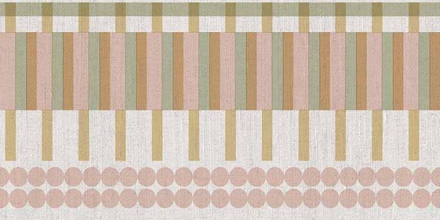 Cristiana Masi B39084 Archè Bordo Sculptura - border w geometryczny wzór
