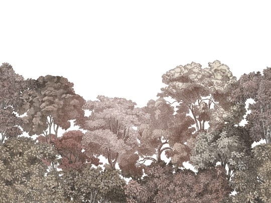 Rebel Walls R18639 Rebel Favorites Bellewood Rust - mural w drzewa