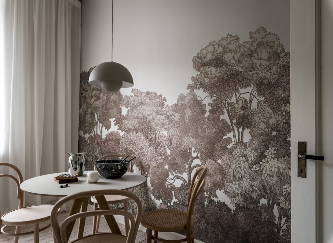 Rebel Walls R18639 Rebel Favorites Bellewood Rust - mural w drzewa