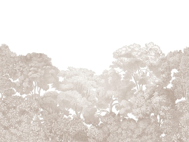 Rebel Walls R18638 Rebel Favorites Bellewood Sand - mural w drzewa