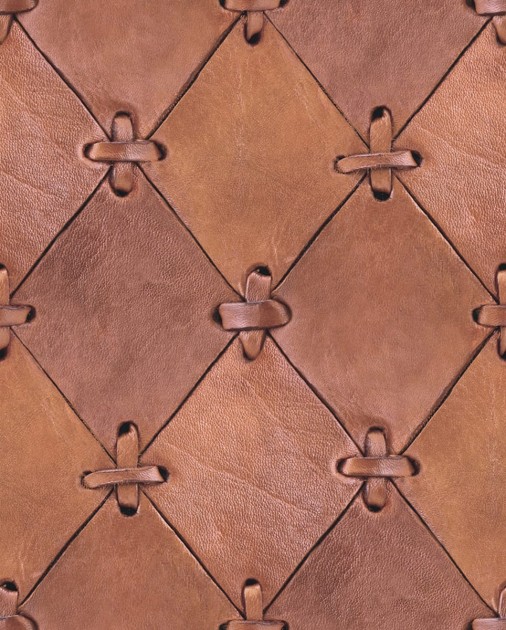 Rebel Walls R14121 Rebel Favorites Leather Rhombs - mural imitujący skórzane obicie