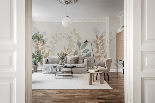 Rebel Walls R18382 Rebel Favorites Grow Amber - mural w liście