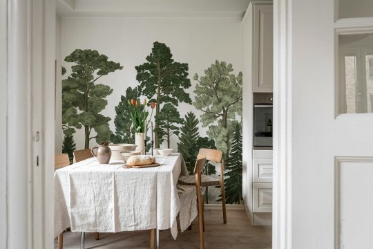 Rebel Walls R17204 Rebel Favorites Scandinavian Bellewood - mural w drzewa