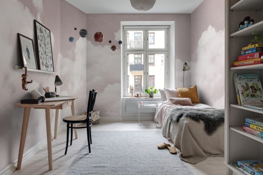 Rebel Walls R14014 Rebel Favorites Cuddle Clouds Pink - mural w chmury