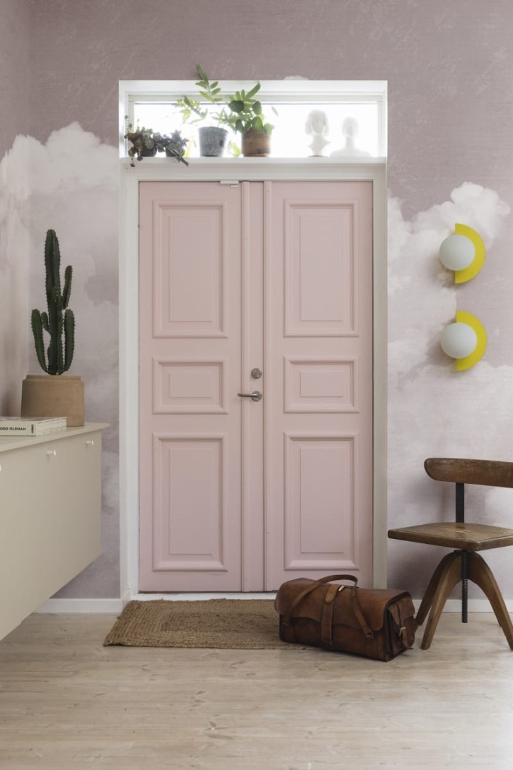 Rebel Walls R14014 Rebel Favorites Cuddle Clouds Pink - mural w chmury
