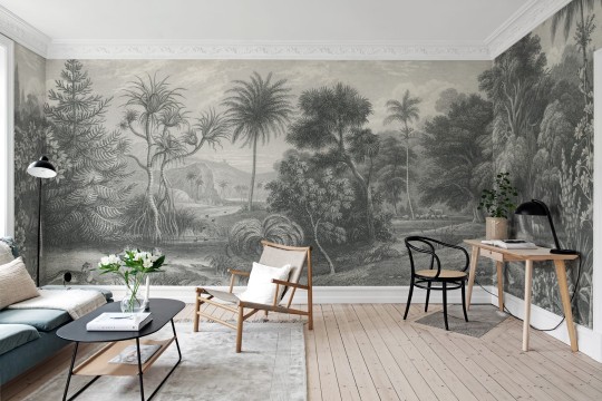 Rebel Walls R14611 Rebel Favorites Jungle Land Vintage - mural w egzotyczny las