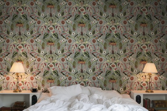 Rebel Walls R17542 Rebel Favorites Arlon Green - tapeta w paski i roślinny motyw