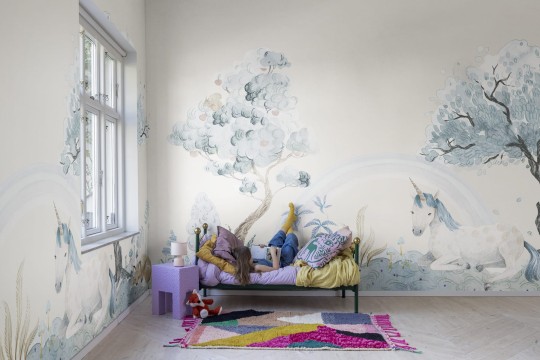 Rebel Walls R18183 Rebel Favorites Unicorn Dream Sky - mural dla dzieci w jednorożce