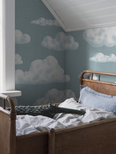 Boras Tapeter 9618W Kids Collection In The Clouds Blue - mural chmury