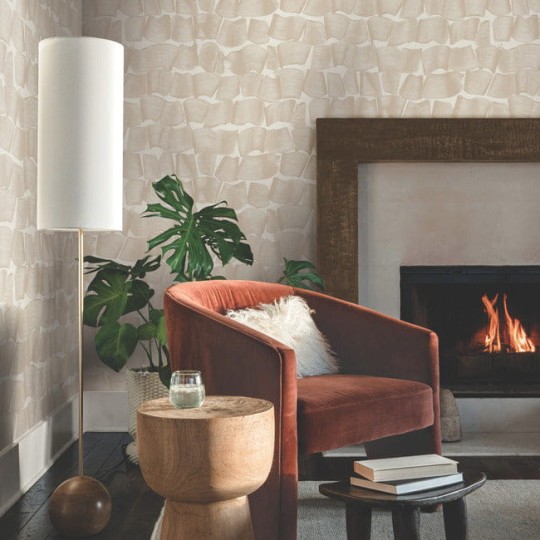 York OI0653 New Origins Brushed Ink Blush - tapeta w artystyczne pociągnięcia pędzla na tle imitującym płótno