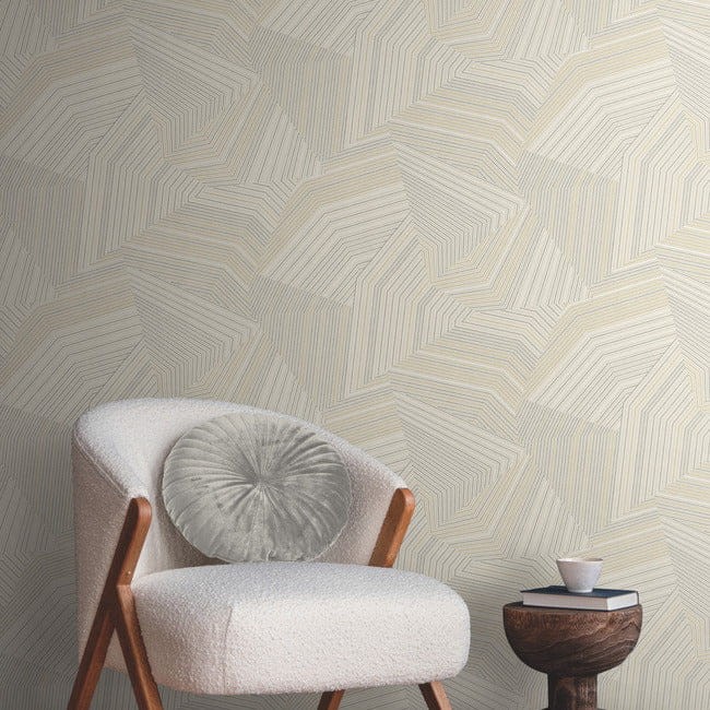 York OI0612 New Origins Dotted Maze Taupe - tapeta w geometryczny wzór