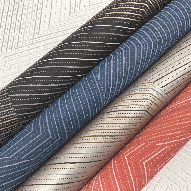 York OI0616 New Origins Dotted Maze Navy - tapeta w geometryczny wzór