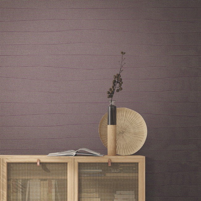 York OI0691 New Origins Natural Grid Mulberry - tapeta strukturalna w małe prostokąty