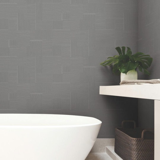 York OI0705 New Origins Contour Gunmetal - tapeta strukturalna w metaliczne linie